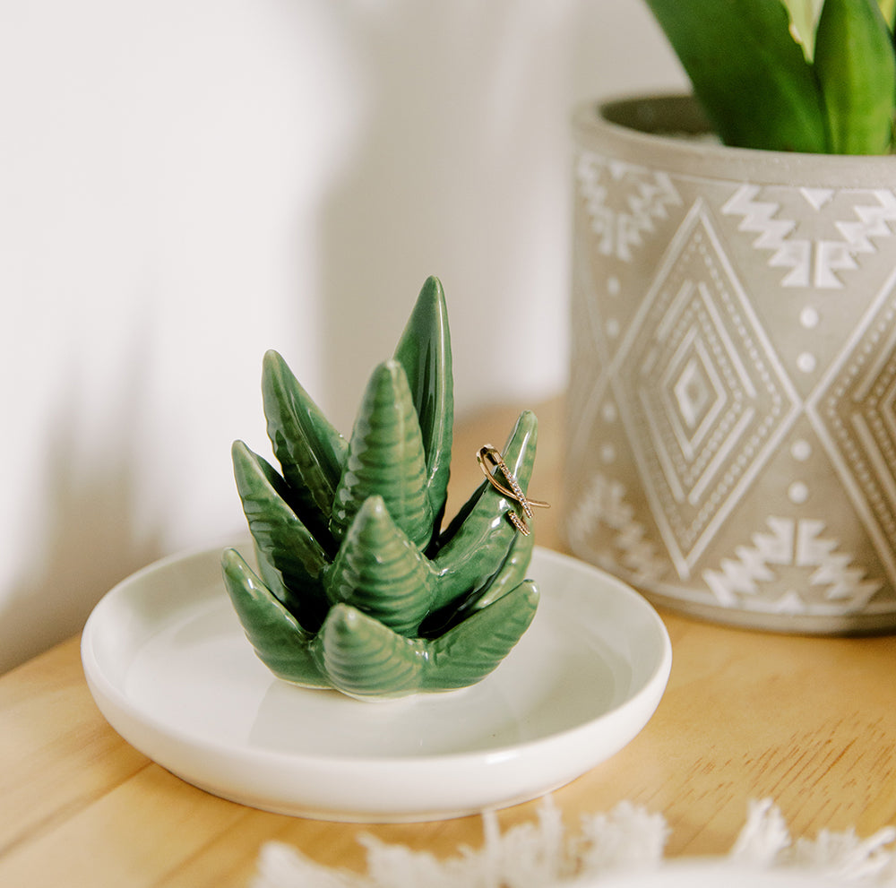 Aloe Dish Ring Holder