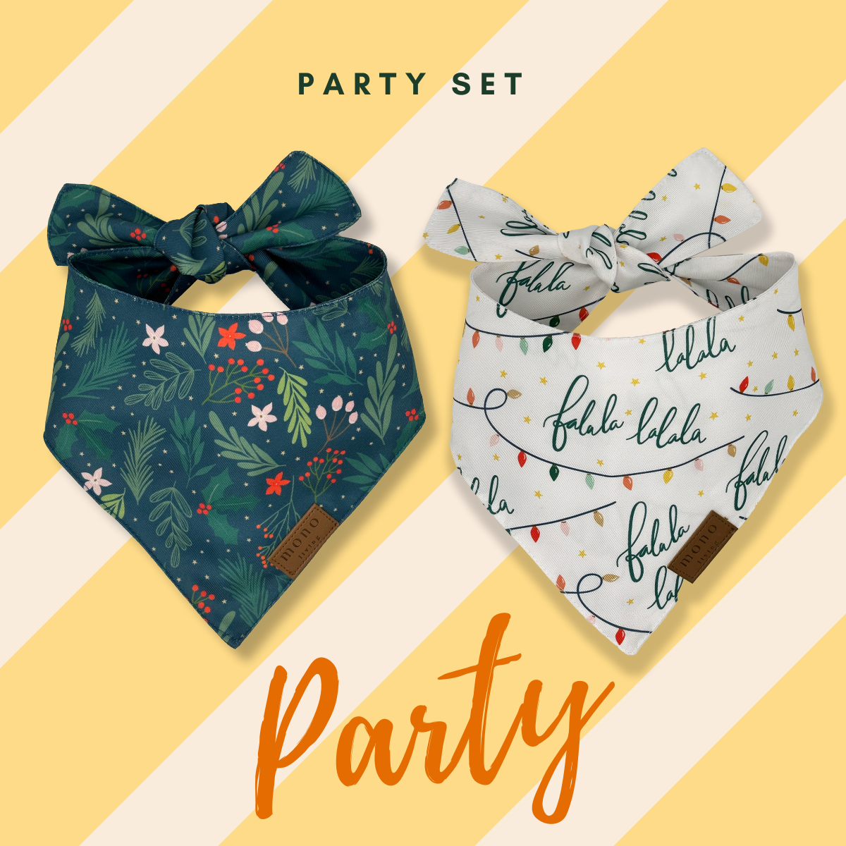 Dog Bandanas 4 Pack - Party Set