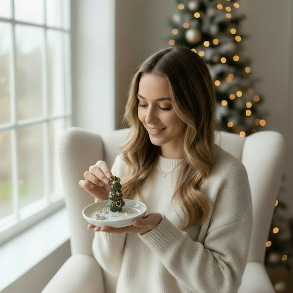 Moss Green Tree Holder